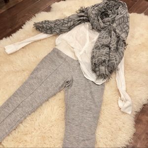 Wilfred Aritzia Italian wool stretch grey pants 4
